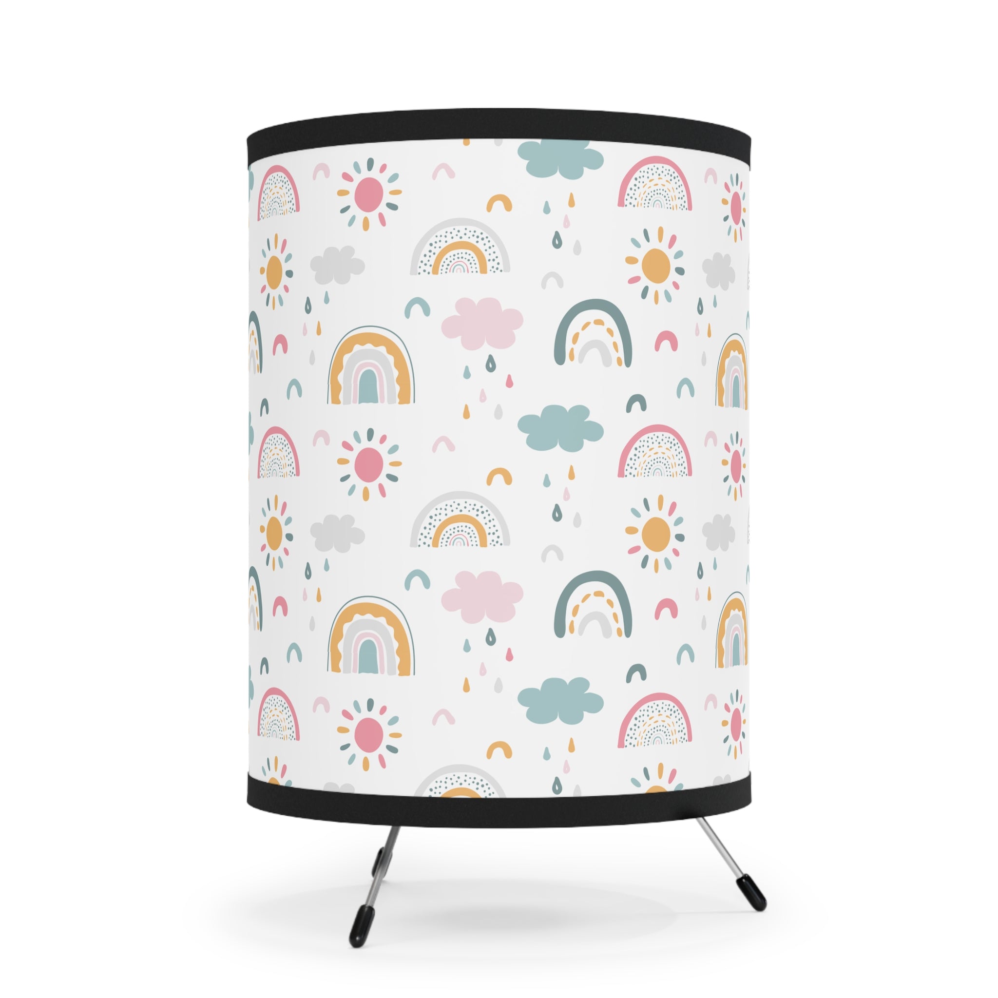 Stars and Rainbows-Tripod Lamp with High-Res Printed Shade, US\CA plug - Creations by Chris and Carlos